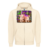 Sandshell mardi gras western leopard pigs Zipper Hoodie - Jasminsmagicworld