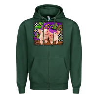 Sports Green mardi gras western leopard pigs Zipper Hoodie - Jasminsmagicworld