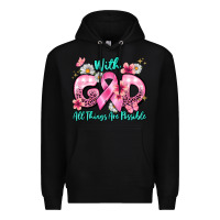 Black with god all things are possible Premium Hoodie - BarkalooDesign
