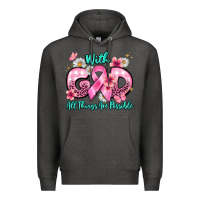 Charcoal Heather with god all things are possible Premium Hoodie - BarkalooDesign
