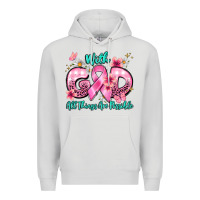 Dove Grey with god all things are possible Premium Hoodie - BarkalooDesign