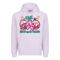 Lilac with god all things are possible Premium Hoodie - BarkalooDesign