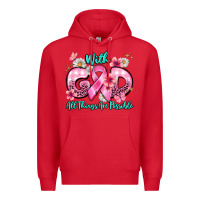 Red with god all things are possible Premium Hoodie - BarkalooDesign