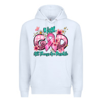 White with god all things are possible Premium Hoodie - BarkalooDesign