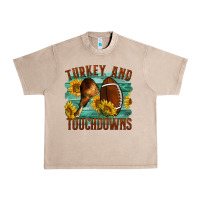 French Oak Turkey And Touchdowns Urban Heavy Tee - LillyAllenDesigns