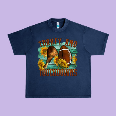Turkey And Touchdowns Urban Heavy Tee Designed By Lillyallendesigns