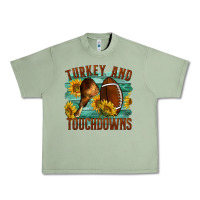 Oil Green Turkey And Touchdowns Urban Heavy Tee - LillyAllenDesigns