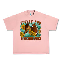 Salmon Turkey And Touchdowns Urban Heavy Tee - LillyAllenDesigns