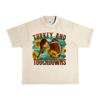 Sandshell Turkey And Touchdowns Urban Heavy Tee - LillyAllenDesigns