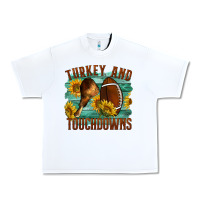 White Turkey And Touchdowns Urban Heavy Tee - LillyAllenDesigns