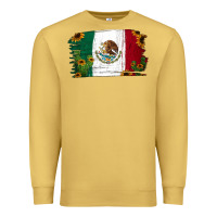 Antique Gold cactus sunflower mexican flag Premium Sweatshirt - Jasminsmagicworld