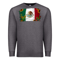 Charcoal Heather cactus sunflower mexican flag Premium Sweatshirt - Jasminsmagicworld