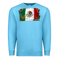 Ocean Blue cactus sunflower mexican flag Premium Sweatshirt - Jasminsmagicworld