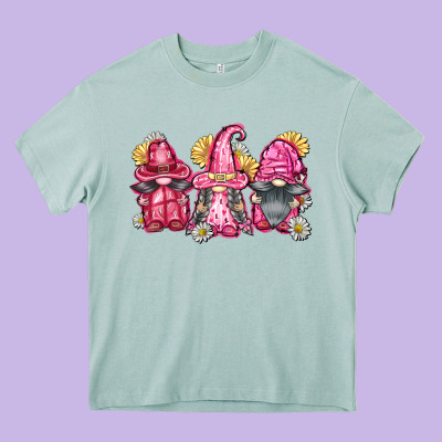 Breast Cancer Gnomes Heavy Core Tee Designed By Fadigitalartstudio