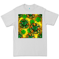 Dove Grey St. Patrick's sunflower seamless pattern Premium Tee - BundleAndBundleShop
