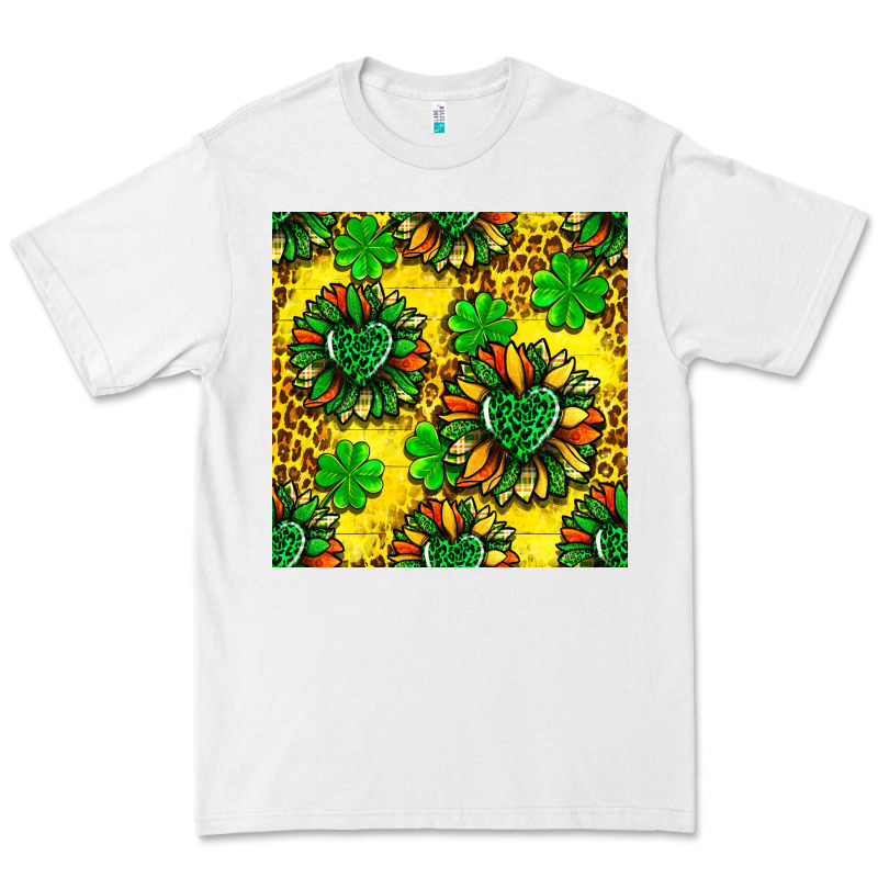 St. Patrick's Sunflower Seamless Pattern Premium Tee by BundleAndBundleShop | Teevron