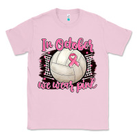 Bubblegum Pink in october we wear pink volleyball Classic Tee - BarkalooDesign
