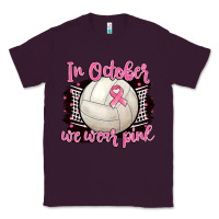 Plum in october we wear pink volleyball Classic Tee - BarkalooDesign