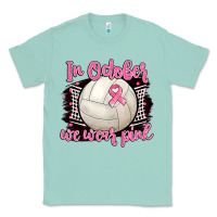 Seafoam in october we wear pink volleyball Classic Tee - BarkalooDesign