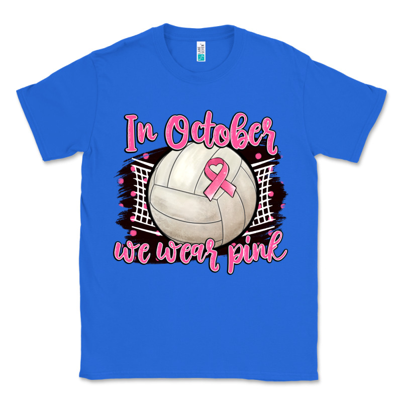 In October We Wear Pink Volleyball Classic Tee by BarkalooDesign | Teevron