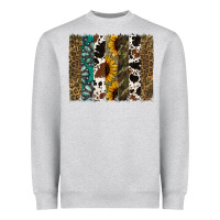 Heather Grey Western Brushstroke Heavyweight Sweatshirt - Jasminsmagicworld