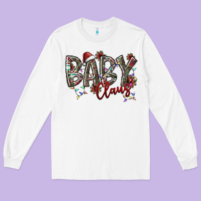 Baby Claus Long Sleeve Tee Designed By Sublimationcraftshop
