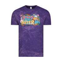 Cloud Purple Happy Easter Vintage Tee - LillyAllenDesigns