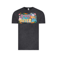 Vintage Black Happy Easter Vintage Tee - LillyAllenDesigns