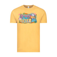 Vintage Mustard Happy Easter Vintage Tee - LillyAllenDesigns