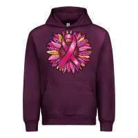 Mauve Wine breast cancer sunflower Urban Hoodie - RanaPortraitStore