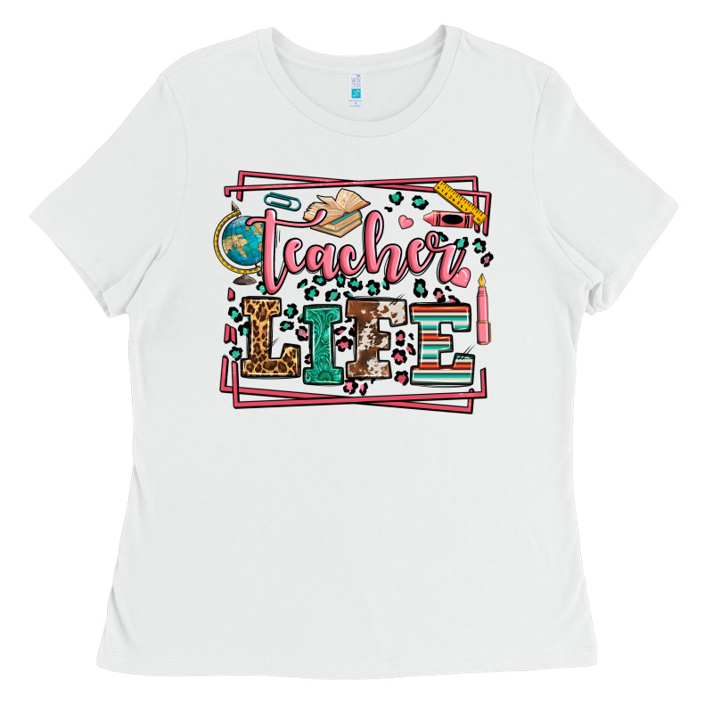 Teacher Life Leopard Frame Ladies Tee by LillyAllenDesigns | Teevron