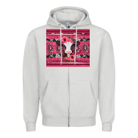 Dove Grey pink gemstone baby calf western valentines day Zipper Hoodie - Jasminsmagicworld