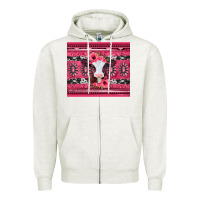 Oatmeal Heather pink gemstone baby calf western valentines day Zipper Hoodie - Jasminsmagicworld