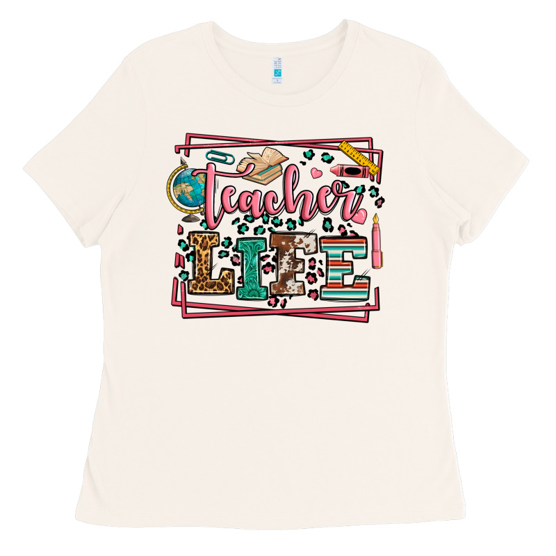 Teacher Life Leopard Frame Ladies Tee by LillyAllenDesigns | Teevron