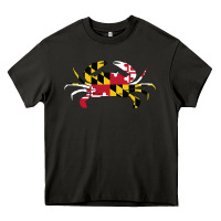 Asphalt Maryland Crab State Pride Flag Heavy Core Tee - maiPhamDesign