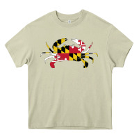 Mossy Maryland Crab State Pride Flag Heavy Core Tee - maiPhamDesign
