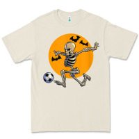 Bone skeleton soccer player funny halloween blood moon Premium Tee - DesignPulse