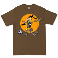 Cacao skeleton soccer player funny halloween blood moon Premium Tee - DesignPulse