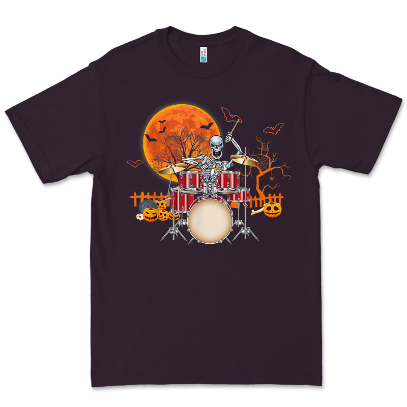 Skeleton Drummer Halloween Costume Playing Drums Mens Boys Premium Tee by DesignPulse | Teevron