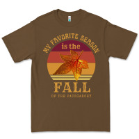 Cacao feminist my favorite season is fall patriarchy retro vintage long slee Premium Tee - DesignPulse