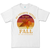 White feminist my favorite season is fall patriarchy retro vintage long slee Premium Tee - DesignPulse