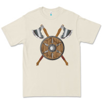 Bone renaissance fair faire festival medieval theme axe shield Premium Tee - DesignPulse
