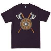 Plum renaissance fair faire festival medieval theme axe shield Premium Tee - DesignPulse