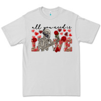 Dove Grey skeleton all you need is love Premium Tee - FaDigitalArtStudio