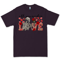 Plum skeleton all you need is love Premium Tee - FaDigitalArtStudio