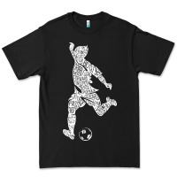 Black soccer player ball Premium Tee - DesignPulse
