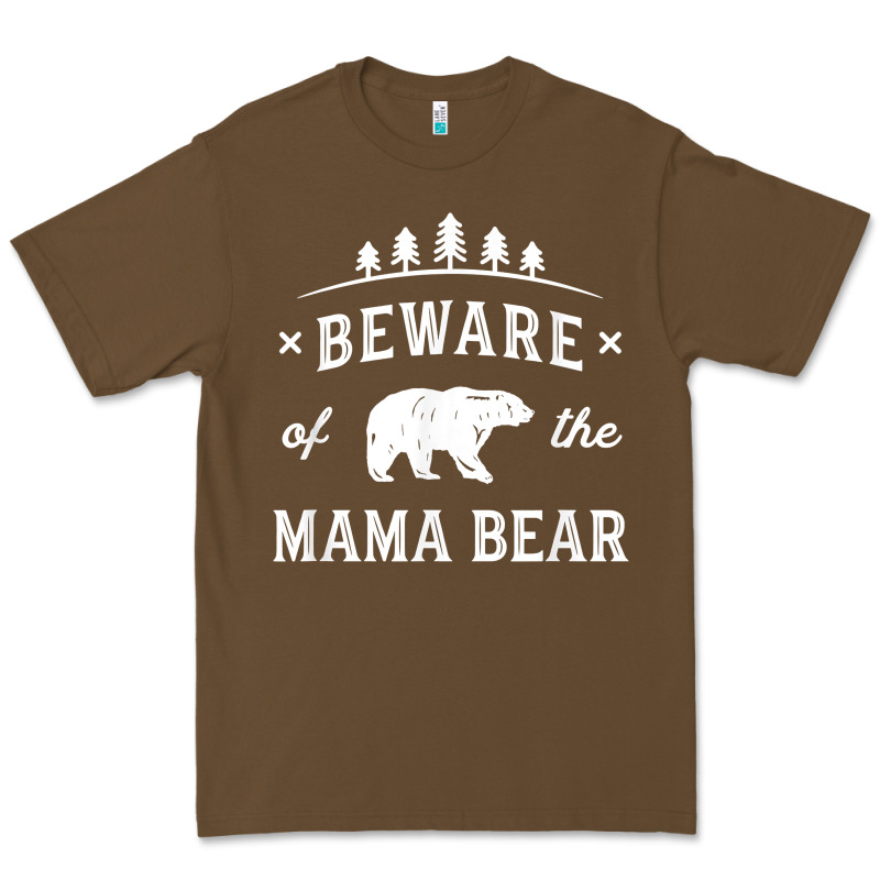 Beware Mama Bear Mom Protect Strong Mother Graphic Clip Art T Shirt Premium Tee by DesignPulse | Teevron