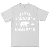 Dove Grey beware mama bear mom protect strong mother graphic clip art t shirt Premium Tee - DesignPulse