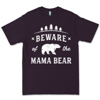 Plum beware mama bear mom protect strong mother graphic clip art t shirt Premium Tee - DesignPulse