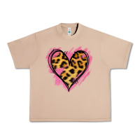 Burro Leopard Pink Glitter Heart Urban Heavy Tee - Jasminsmagicworld